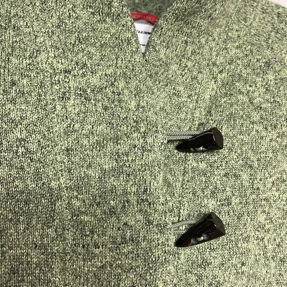 The North Face Green Pullover Fleece Crescent Ridge Shawl Collar Sweater Jacket