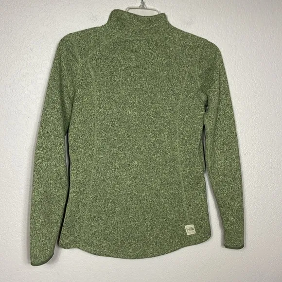 The North Face Green Pullover Fleece Crescent Ridge Shawl Collar Sweater Jacket