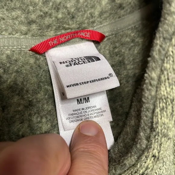 The North Face Green Pullover Fleece Crescent Ridge Shawl Collar Sweater Jacket