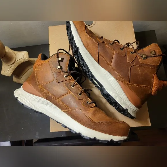 The North Face Men's Vals II Brown Mid Leather Waterproof Boots