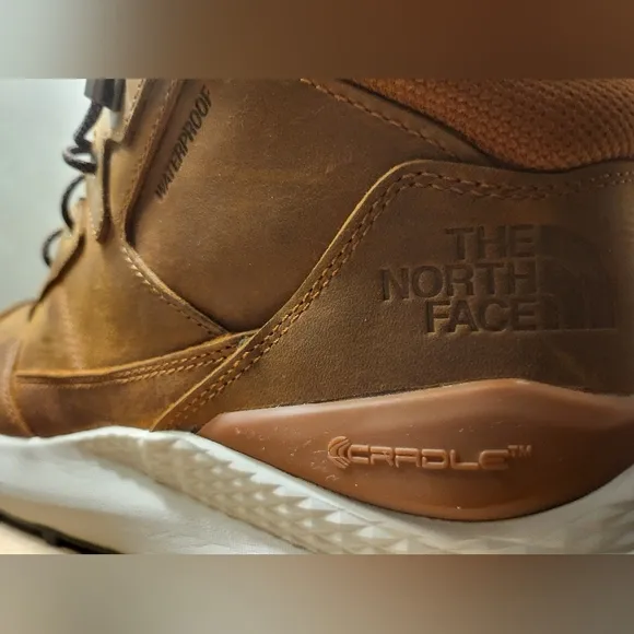 The North Face Men's Vals II Brown Mid Leather Waterproof Boots