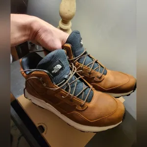 The North Face Men's Vals II Brown Mid Leather Waterproof Boots
