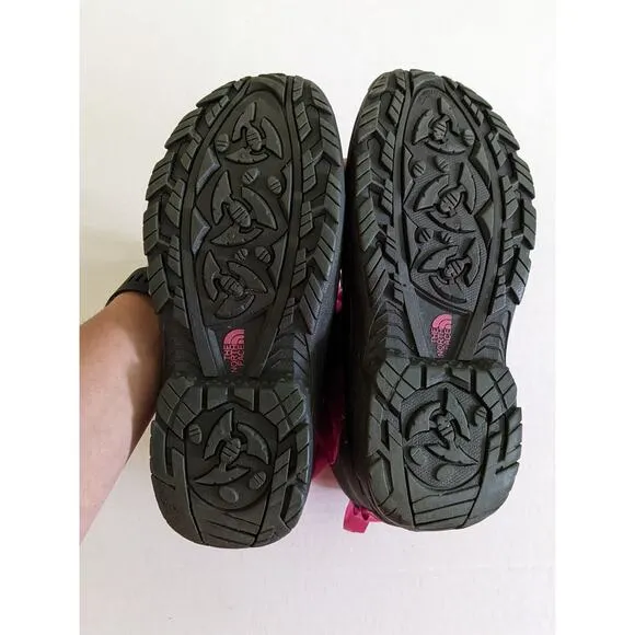 The North Face Size 5 Kids Alpenglow II Winter Boots Pink Gray Waterproof