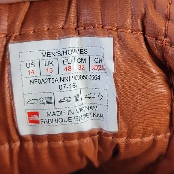 The North Face Thermoball Versa Men s Waterproof Leather Brown Boots size 14