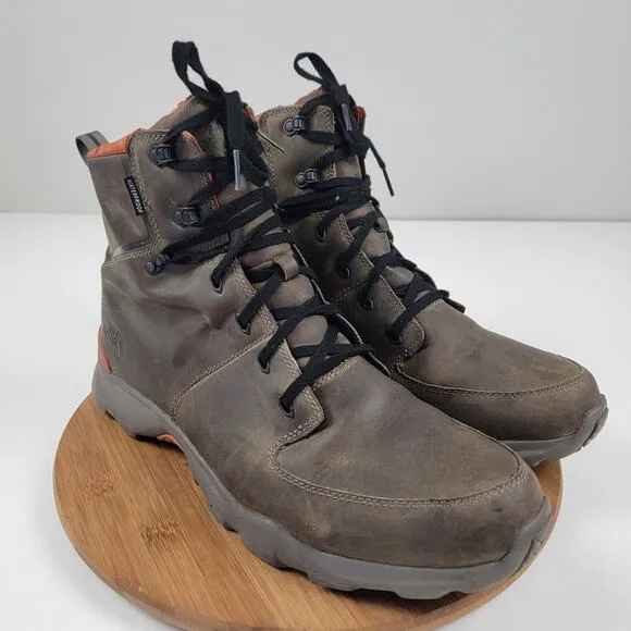The North Face Thermoball Versa Men s Waterproof Leather Brown Boots size 14