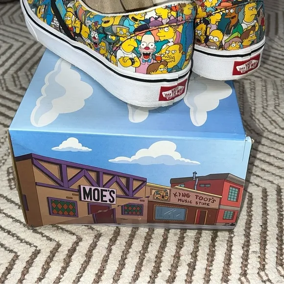 The Simpsons x Vans Comfycush Slip On Sneakers Shoes Size Men’s 7 - Women’s 8.5