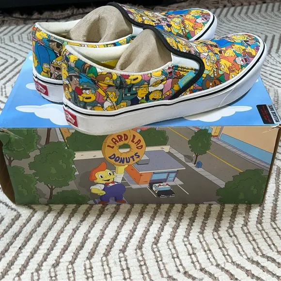 The Simpsons x Vans Comfycush Slip On Sneakers Shoes Size Men’s 7 - Women’s 8.5