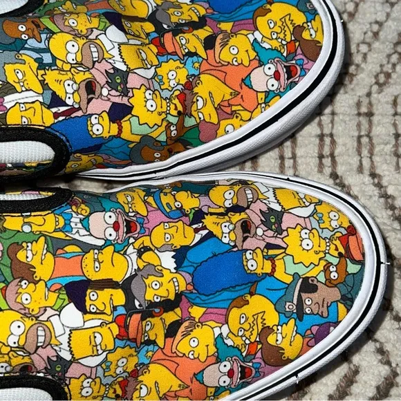 The Simpsons x Vans Comfycush Slip On Sneakers Shoes Size Men’s 7 - Women’s 8.5