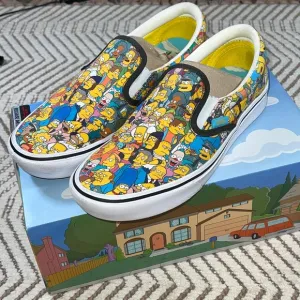 The Simpsons x Vans Comfycush Slip On Sneakers Shoes Size Men’s 7 - Women’s 8.5