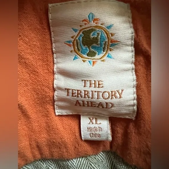 The Territory Ahead Blanket Shirt Santa Fe sz XL flannel southwestern aztec