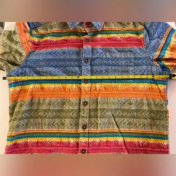 The Territory Ahead Blanket Shirt Santa Fe sz XL flannel southwestern aztec