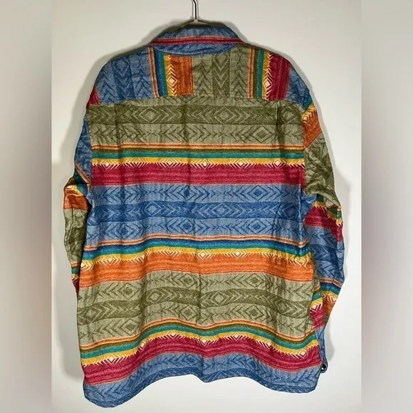 The Territory Ahead Blanket Shirt Santa Fe sz XL flannel southwestern aztec