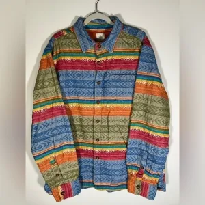 The Territory Ahead Blanket Shirt Santa Fe sz XL flannel southwestern aztec