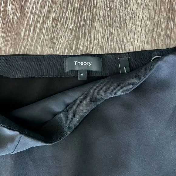 Theory Black Mini Skirt Size 6