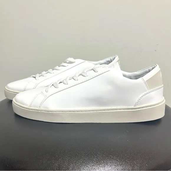 Thousand Fell White Faux Leather Lace Up Sneakers Mens 10 *No Box*