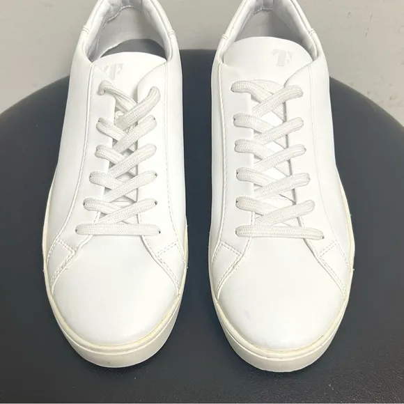 Thousand Fell White Faux Leather Lace Up Sneakers Mens 10 *No Box*