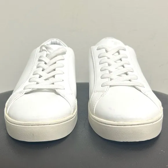 Thousand Fell White Faux Leather Lace Up Sneakers Mens 10 *No Box*