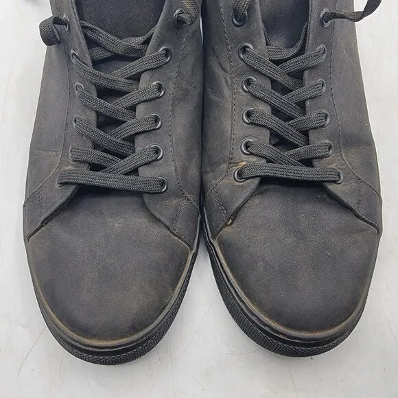 Thursday Everyday Mens 10 Triple Black Matte Premier Low Top Sneakers Walking