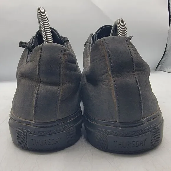 Thursday Everyday Mens 10 Triple Black Matte Premier Low Top Sneakers Walking