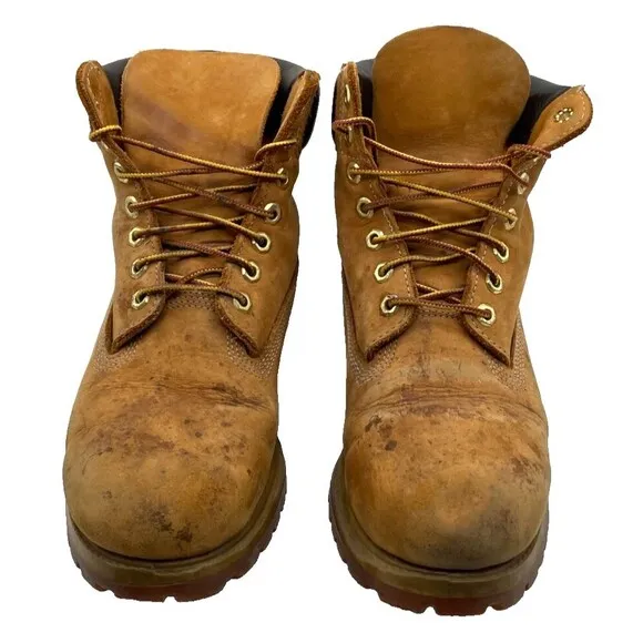 Timberland 10061 Men's Premium 6 Inch Waterproof Boots - Wheat Nubuck Size 8 M