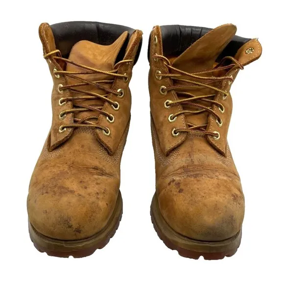Timberland 10061 Men's Premium 6 Inch Waterproof Boots - Wheat Nubuck Size 8 M