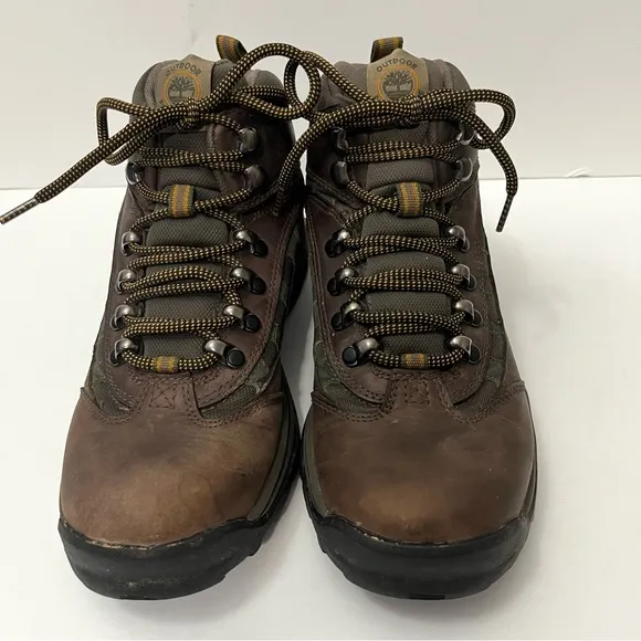 Timberland 12612 Dark Brown Leather Waterproof Hiking Trail Boot Women Size 7.5
