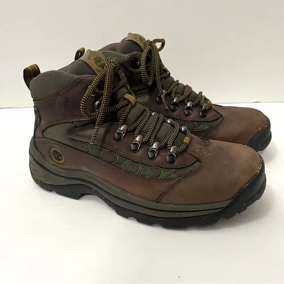 Timberland 12612 Dark Brown Leather Waterproof Hiking Trail Boot Women Size 7.5