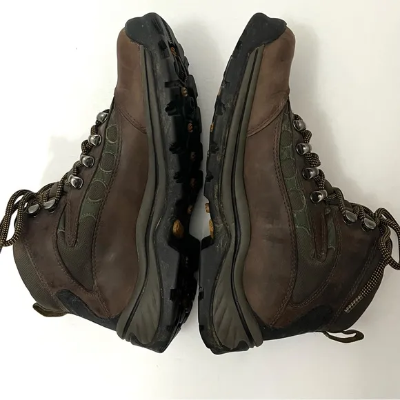 Timberland 12612 Dark Brown Leather Waterproof Hiking Trail Boot Women Size 7.5
