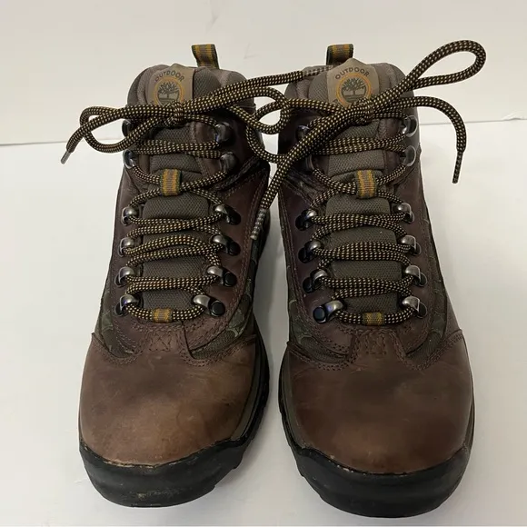 Timberland 12612 Dark Brown Leather Waterproof Hiking Trail Boot Women Size 7.5