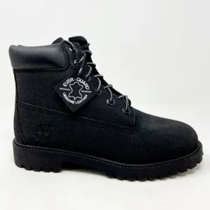 Timberland 6 Inch Waterproof Black Abrasion Resistant Black Kids Boots 34975
