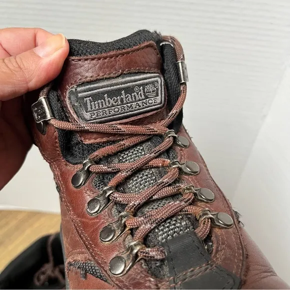 Timberland ACT Performance Hiking Lace Up Brown Leather Boots Size 7