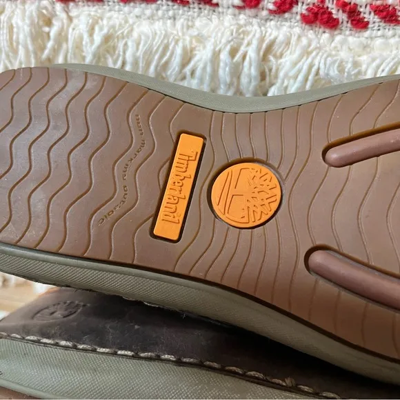 Timberland Annapolis Brown Leather 2 Eye Moccasin Drive Boat Shoe Size 9.5M
