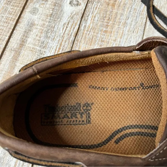 Timberland Annapolis Brown Leather 2 Eye Moccasin Drive Boat Shoe Size 9.5M