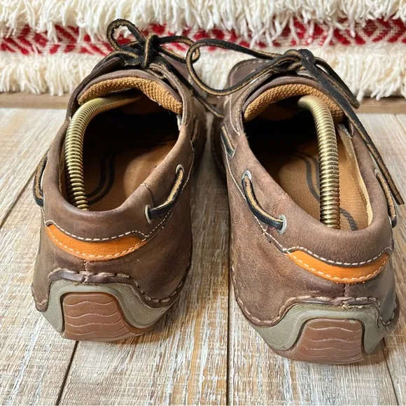 Timberland Annapolis Brown Leather 2 Eye Moccasin Drive Boat Shoe Size 9.5M