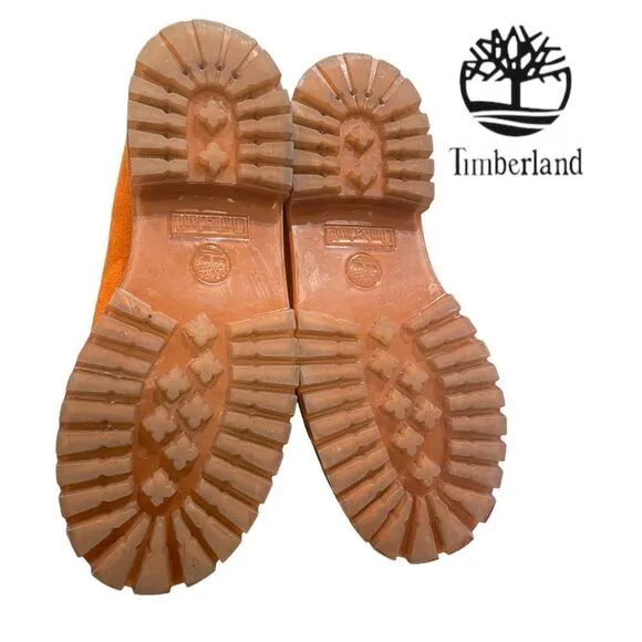 Timberland Big Kids 6 Inch Premium Waterproof Suede Leather Rust Boots 5.5