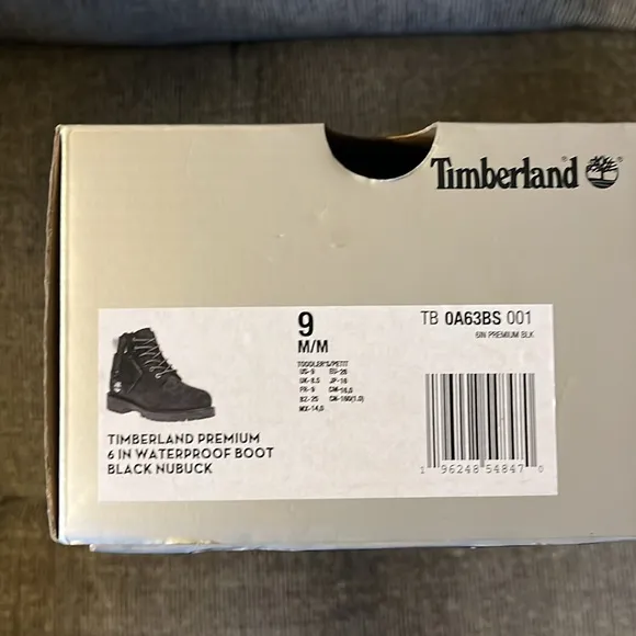 Timberland Boots Waterproof Black 9M TB0A63BS001 Exclusive Release pre owned