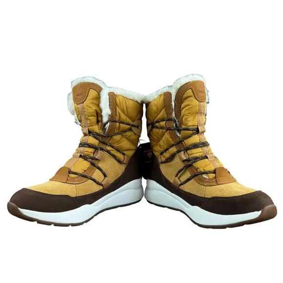 Timberland Boroughs Project Mid Brown Leather Waterproof Boots Women's Size 9 M