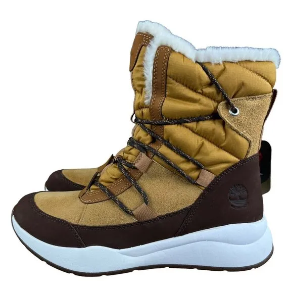 Timberland Boroughs Project Mid Brown Leather Waterproof Boots Women's Size 9 M