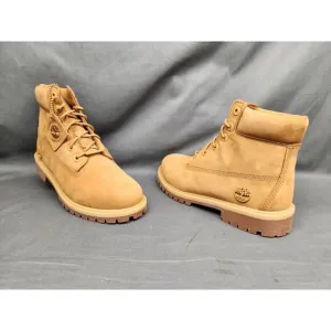Timberland Boys 6 In Premium Waterproof Boots Lace Up Wheat Size 5 NEW NO BOX!