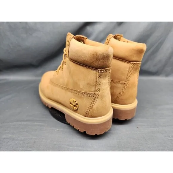 Timberland Boys 6 In Premium Waterproof Boots Lace Up Wheat Size 5 NEW NO BOX!
