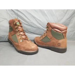 Timberland Boys Field Boot 6 Inch Waterproof Brown Green Size 5 NEW NO BOX!