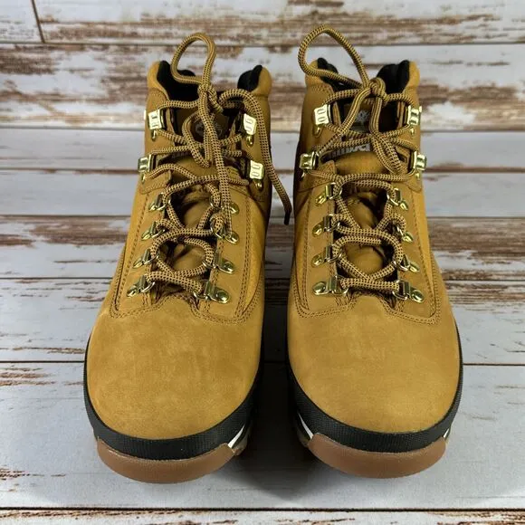 Timberland Euro Hiker L/F Mid Hiker Wheat Nubuck Black Boots Men's Size 12