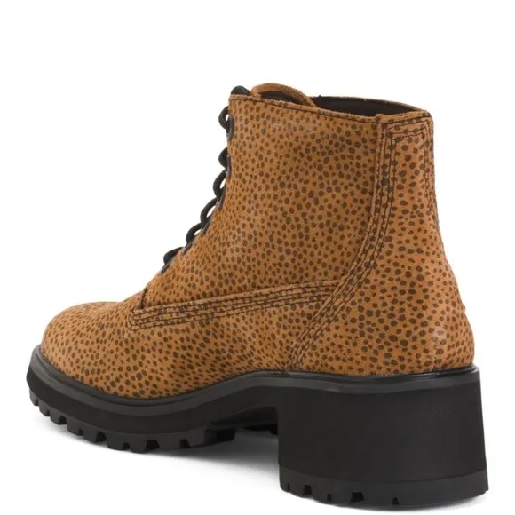 Timberland Kori Park Cheetah Print Suede Leather Boots Womens Various Sizes New