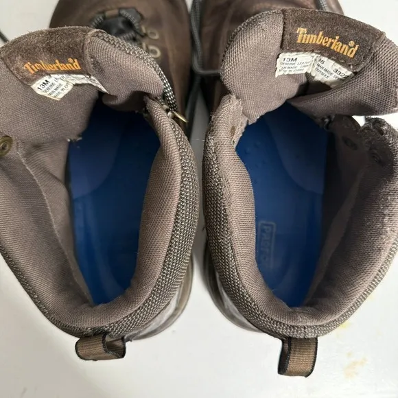 Timberland Men's White Ledge Mid Waterproof Hiking Boots‎ 12135 Brown Size 13M