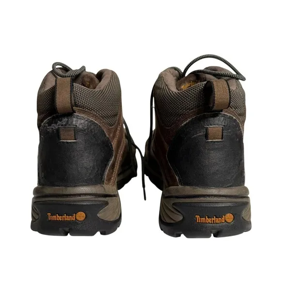 Timberland Men's White Ledge Mid Waterproof Hiking Boots‎ 12135 Brown Size 13M