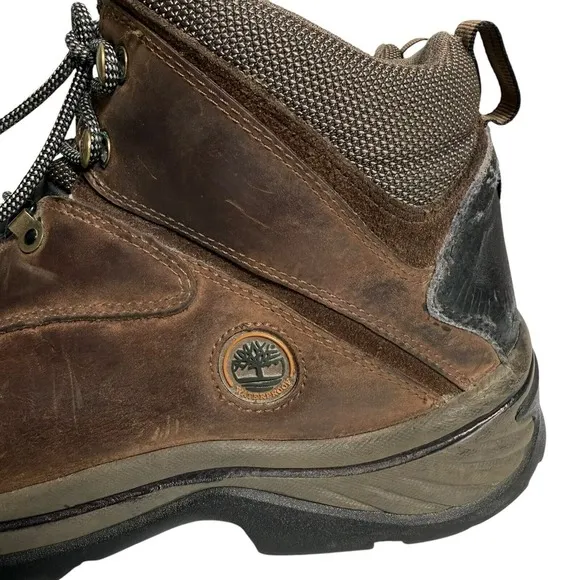 Timberland Men's White Ledge Mid Waterproof Hiking Boots‎ 12135 Brown Size 13M