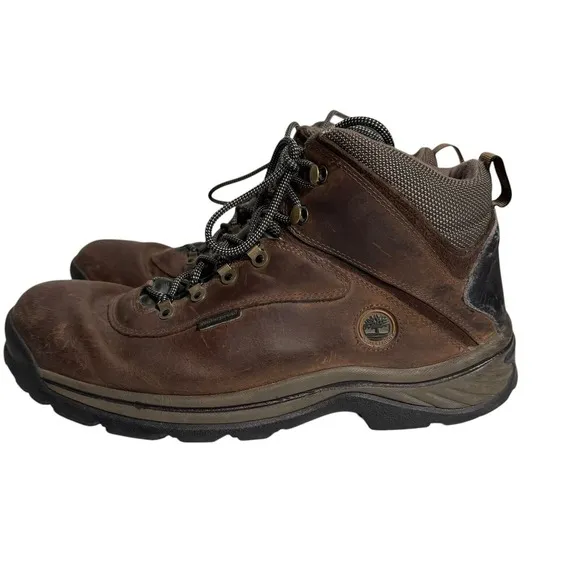 Timberland Men's White Ledge Mid Waterproof Hiking Boots‎ 12135 Brown Size 13M