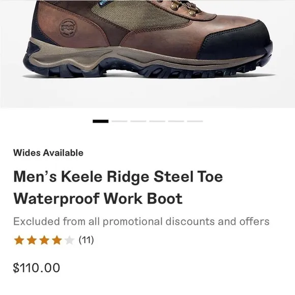 Timberland Mt. Maddsen Waterproof Mid Hiking Boots Men’s 8.5 Women’s 10