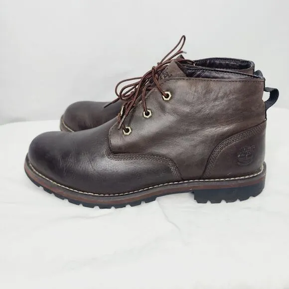 Timberland  Ortholite Brown Leather Waterproof Men's 12 Chukka Boots  A11ET
