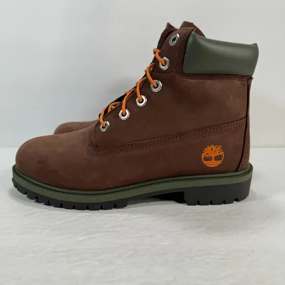 Timberland Premium 6” Dark Brown Leather Waterproof Boots Women Size 6.5